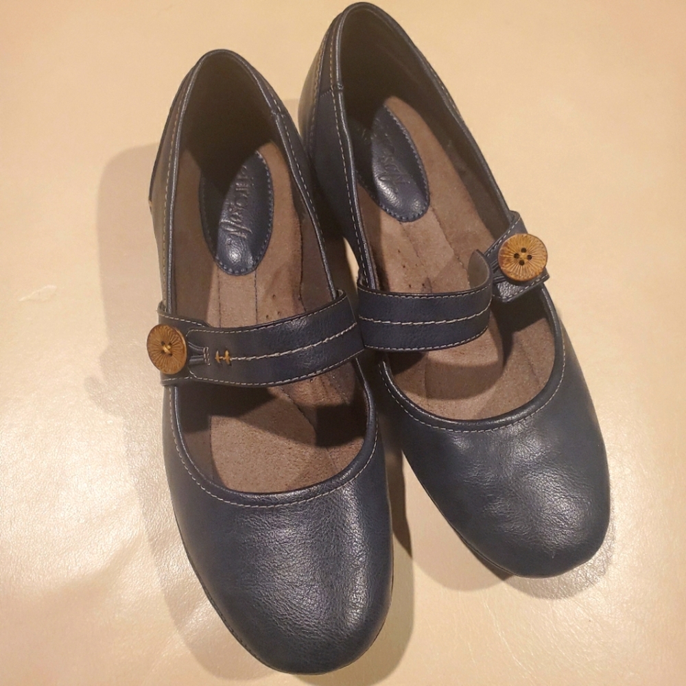 Eurosoft Sofft Navy Mary Jane Flats 8M